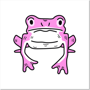 Pink frog Posters and Art